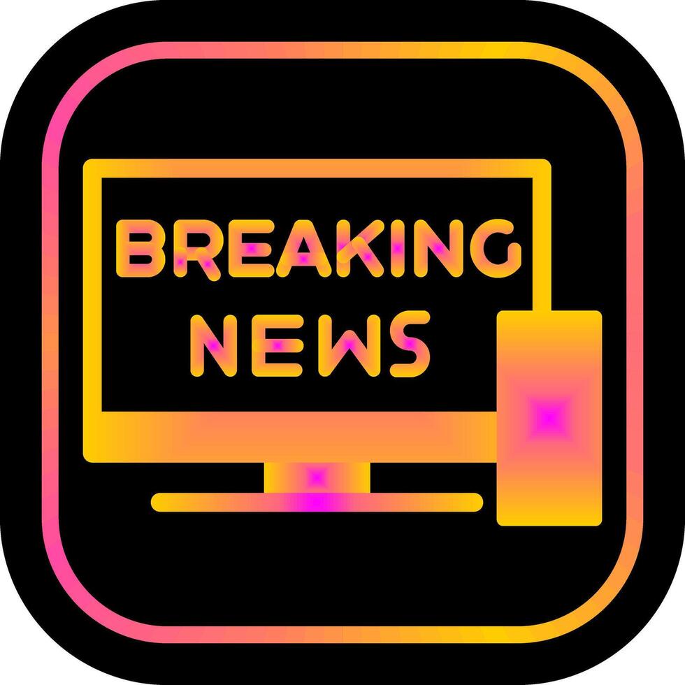 Breaking Story Icon Design vector