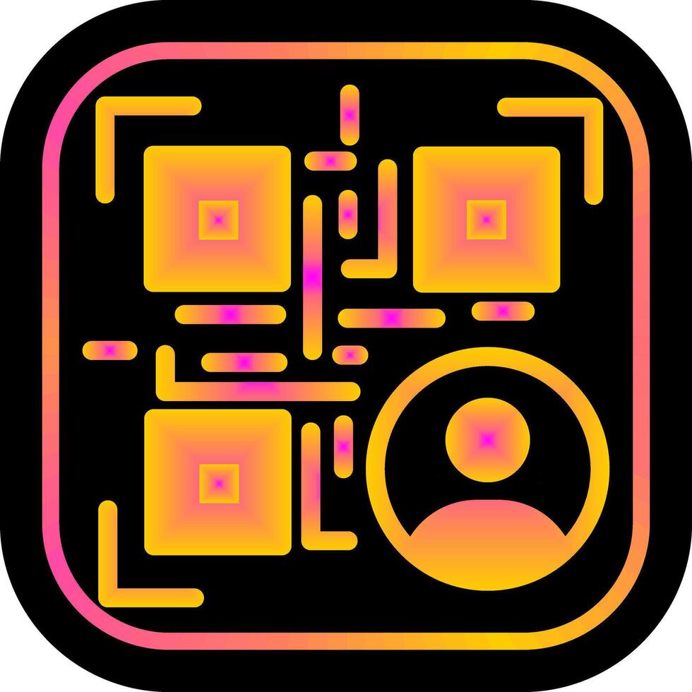 QR Code Contact Icon Design vector