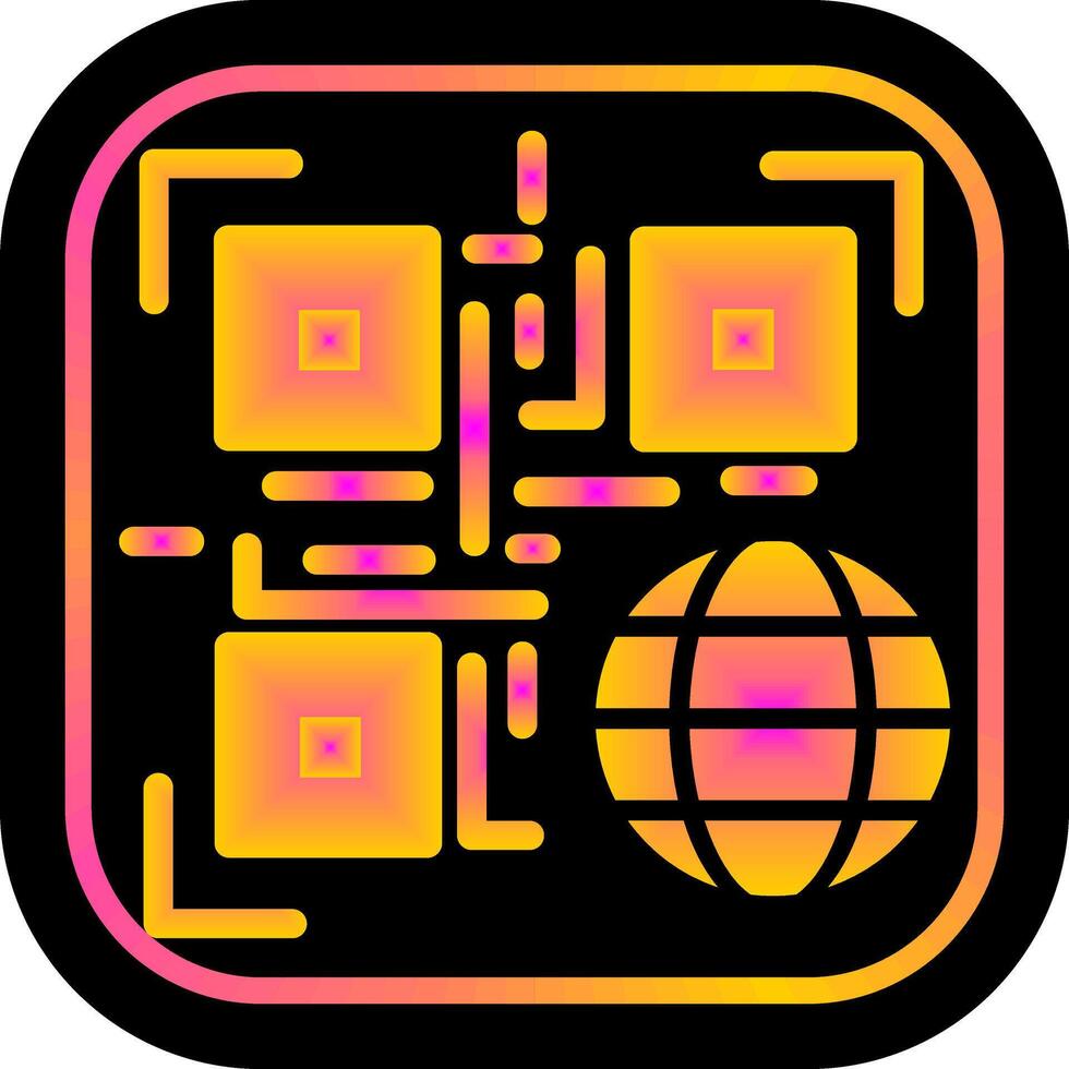 QR Code Website Icon Design vector