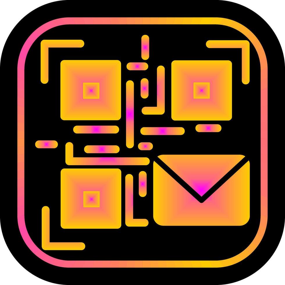 QR Code Email Icon Design vector