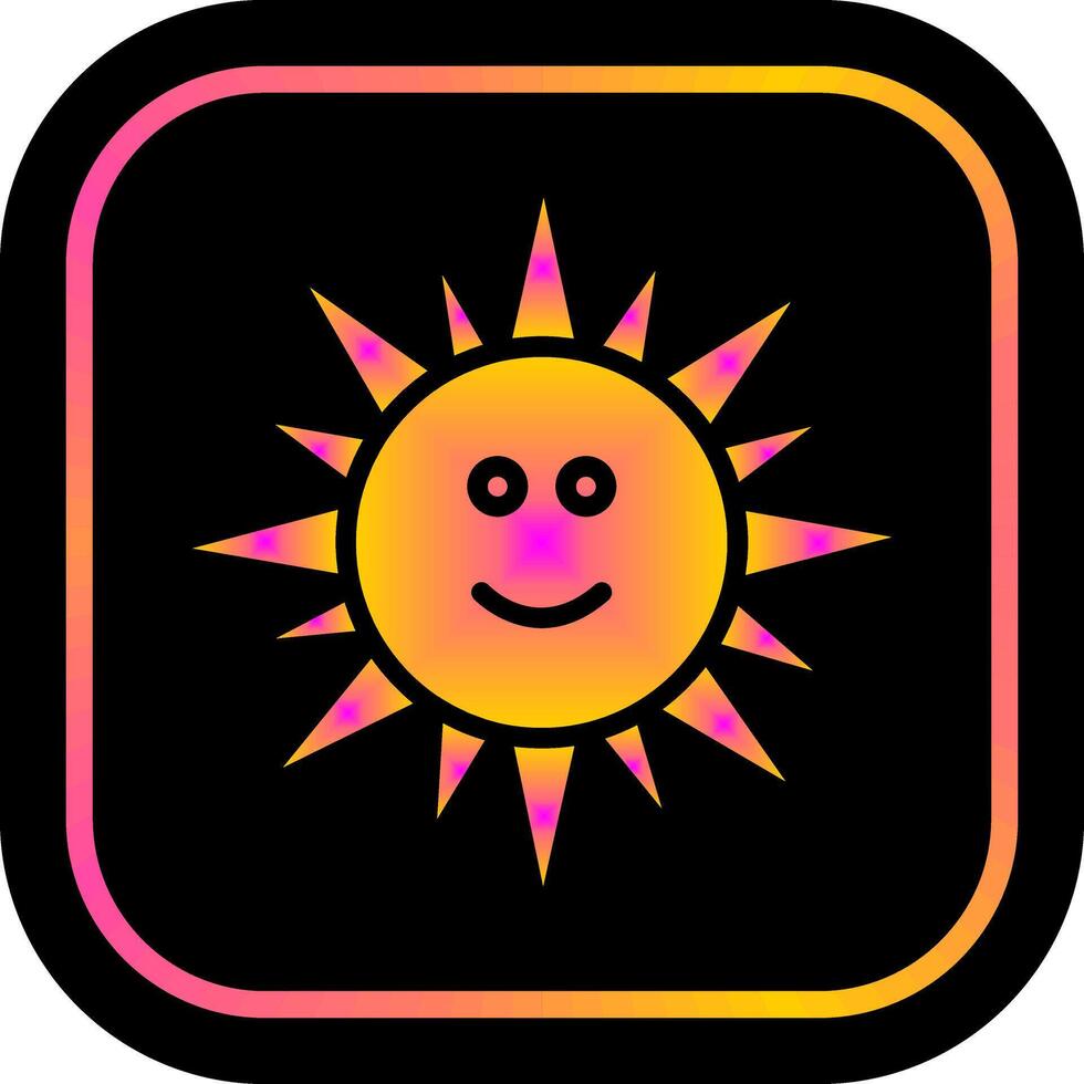 Sun with Face Icon Design vector