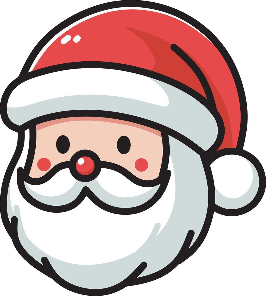 Santa head cartoon design art vector