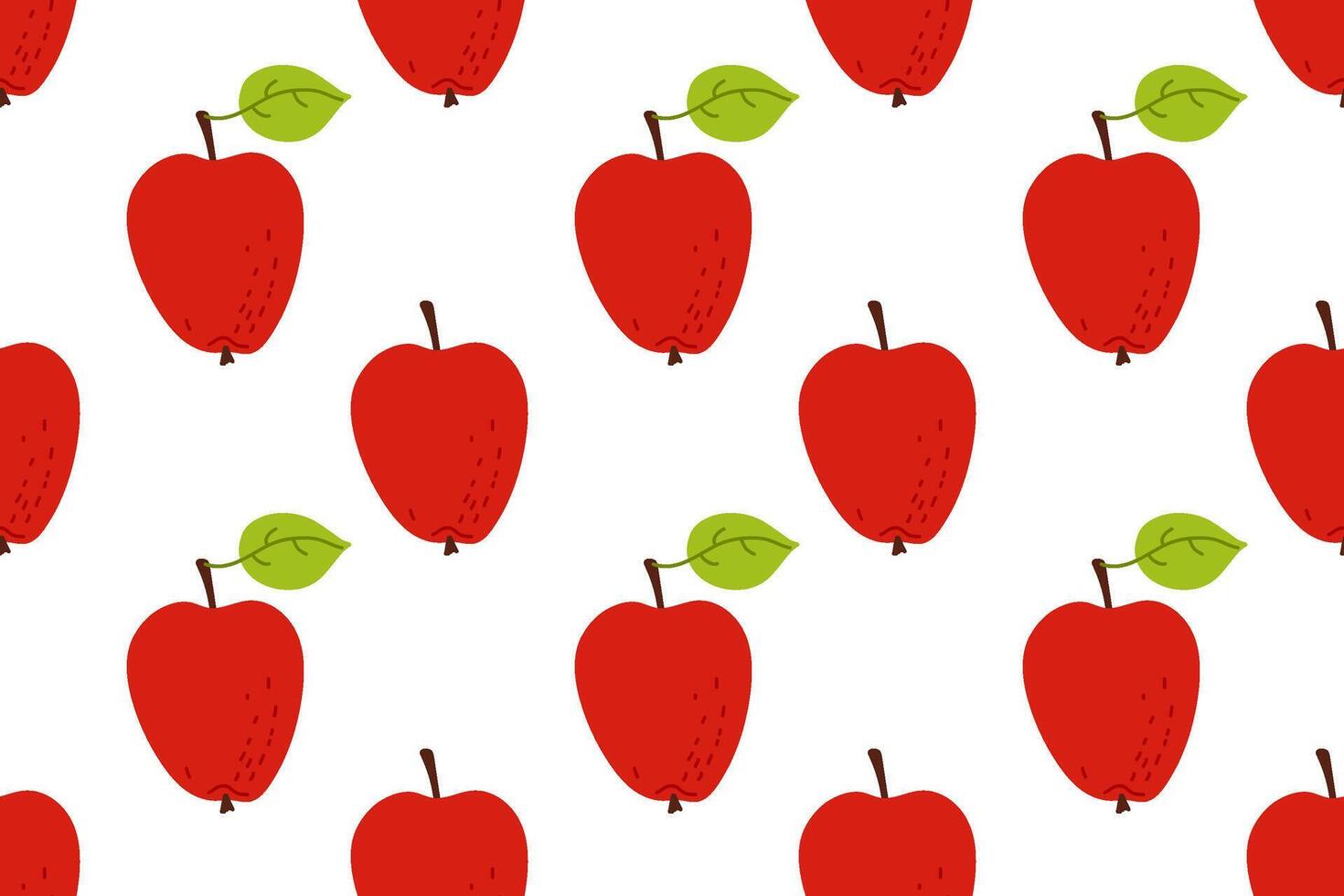 Red apples in a playful pattern on a white background ideal for creative projects vector