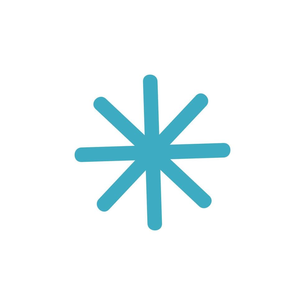 Unique blue design with star-like shape and clean lines for modern graphics vector