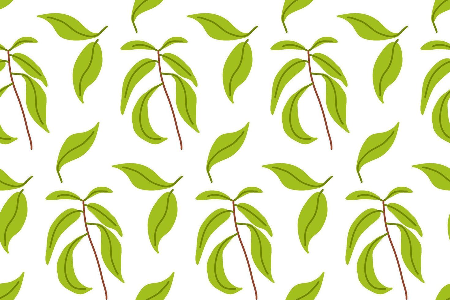 A vibrant pattern of green leaves arranged beautifully on a white background vector