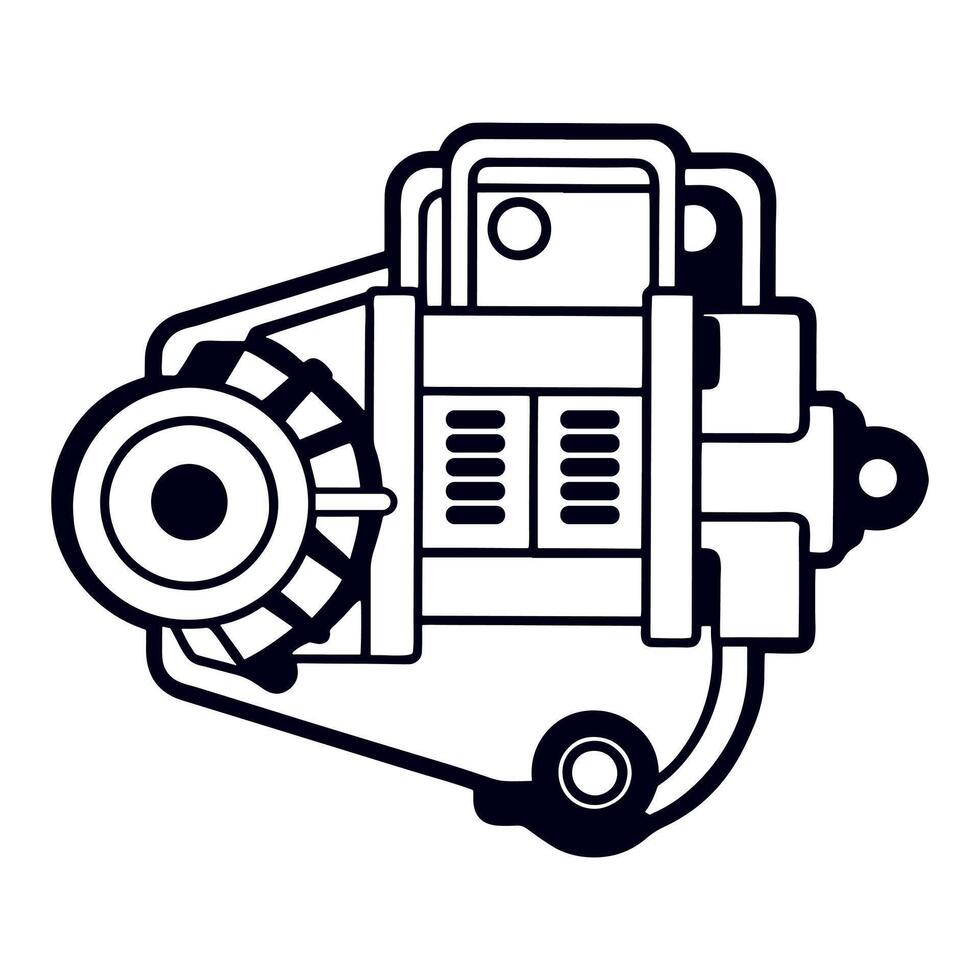 Beautiful Electric Generator Illustrations vector