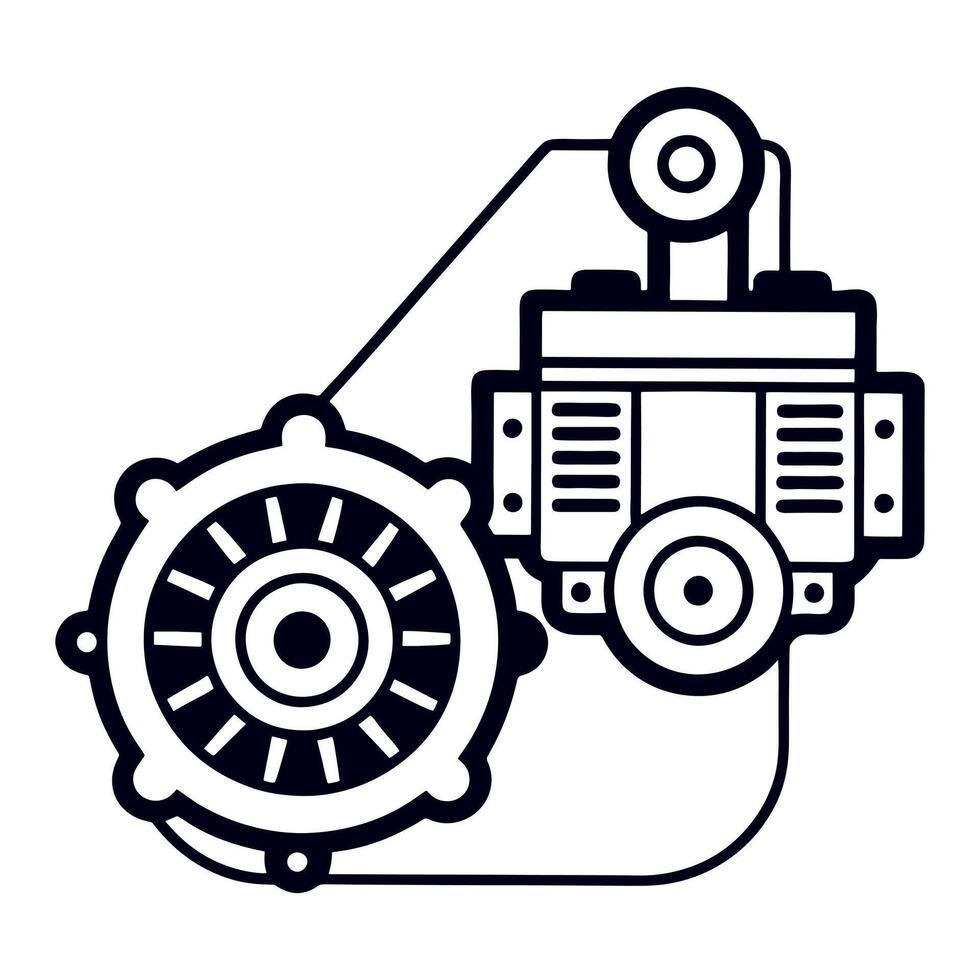 Modern Electric Generator Designs vector