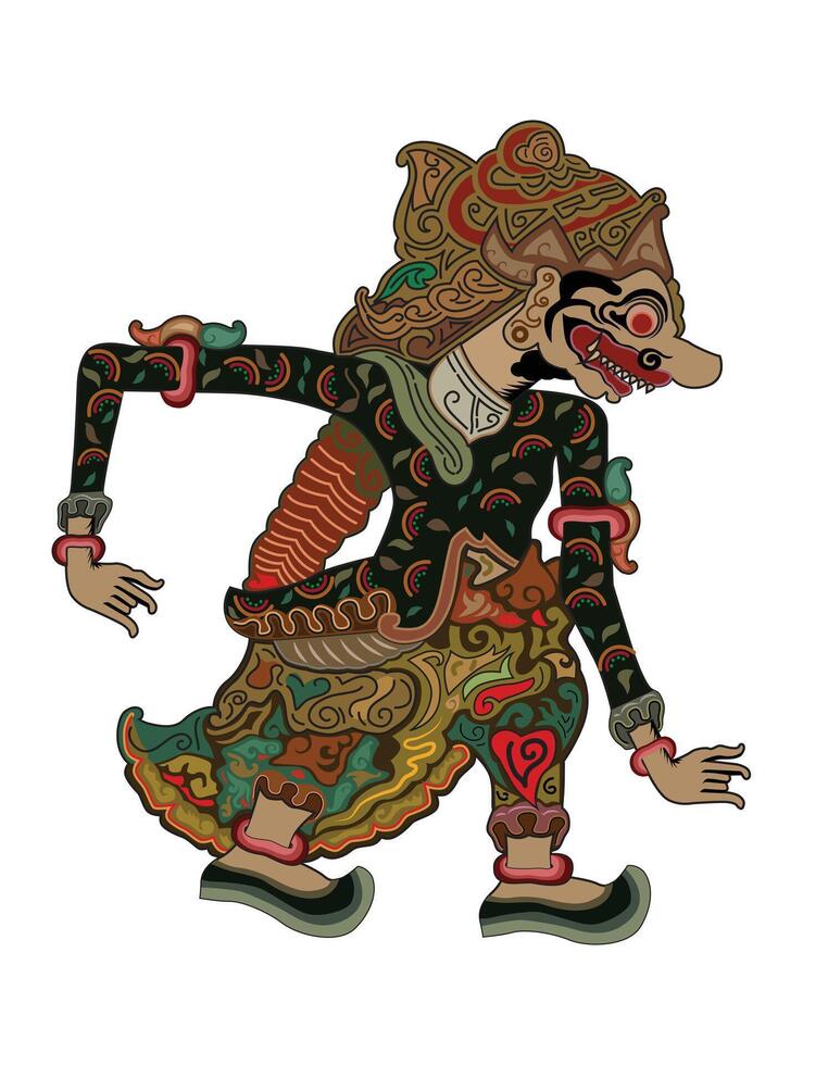 Resi Bagaspati Wayang puppet show, Indonesian shadow puppet. vector