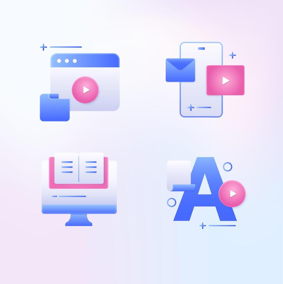 E-learning education flat line icons. Set of graduation cap, training, desktop, laptop, learn online, webinar notebook, research information, media social and more. Editable Strokes. 3d modern design. vector