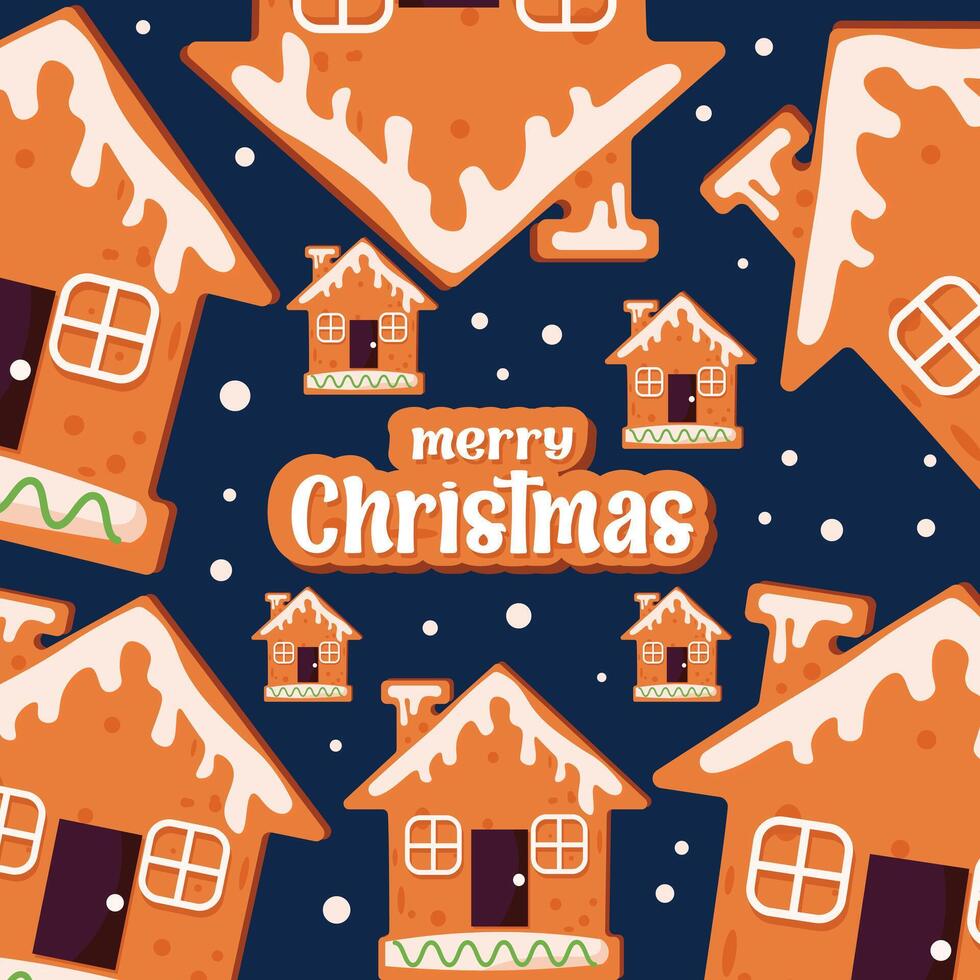 Gingerbread house background vector