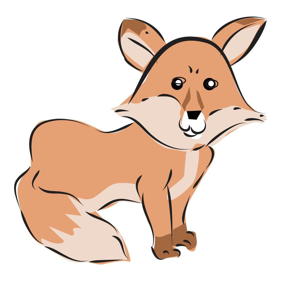 Fox Sign and Illustration vector