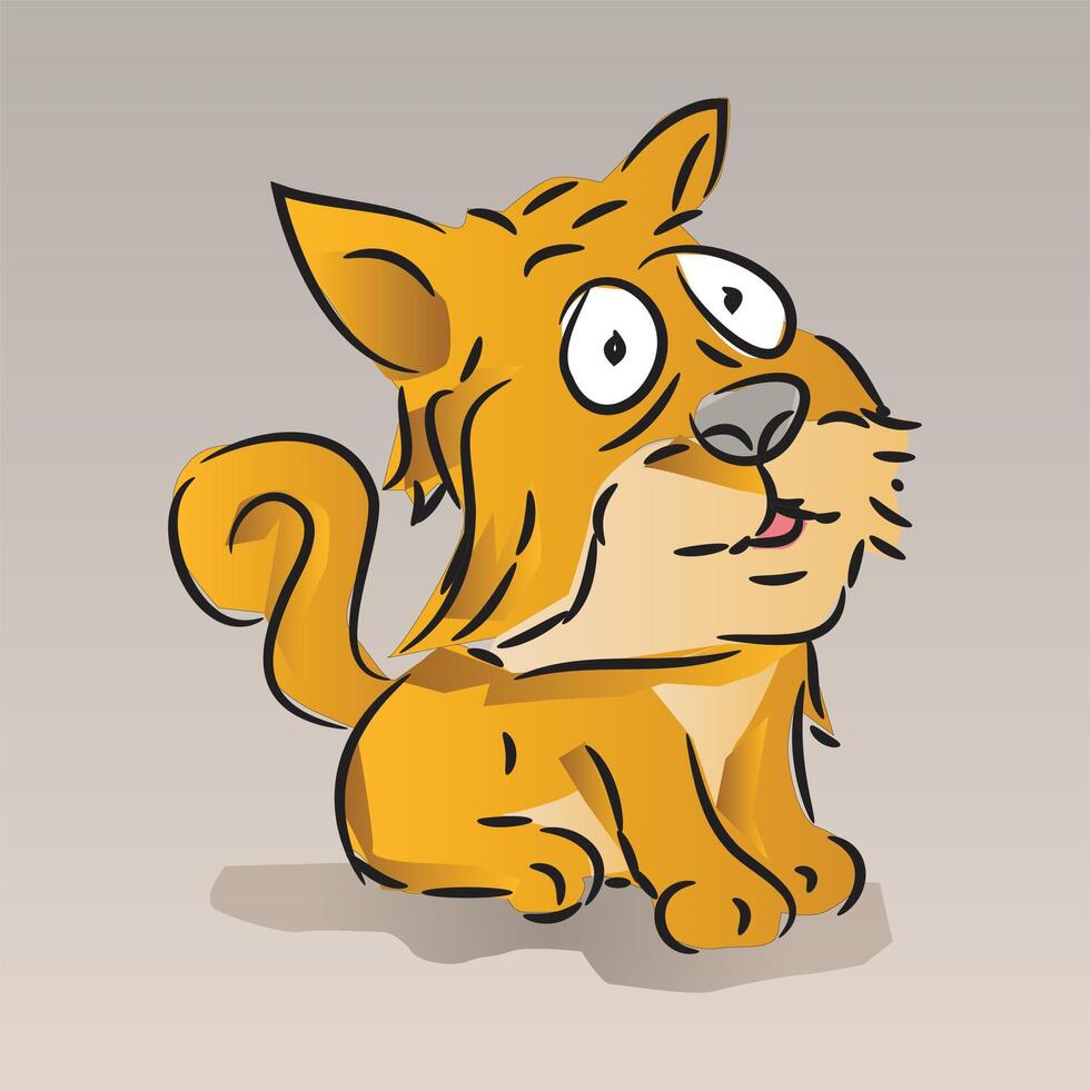 Cat Cartoon Illustration vector