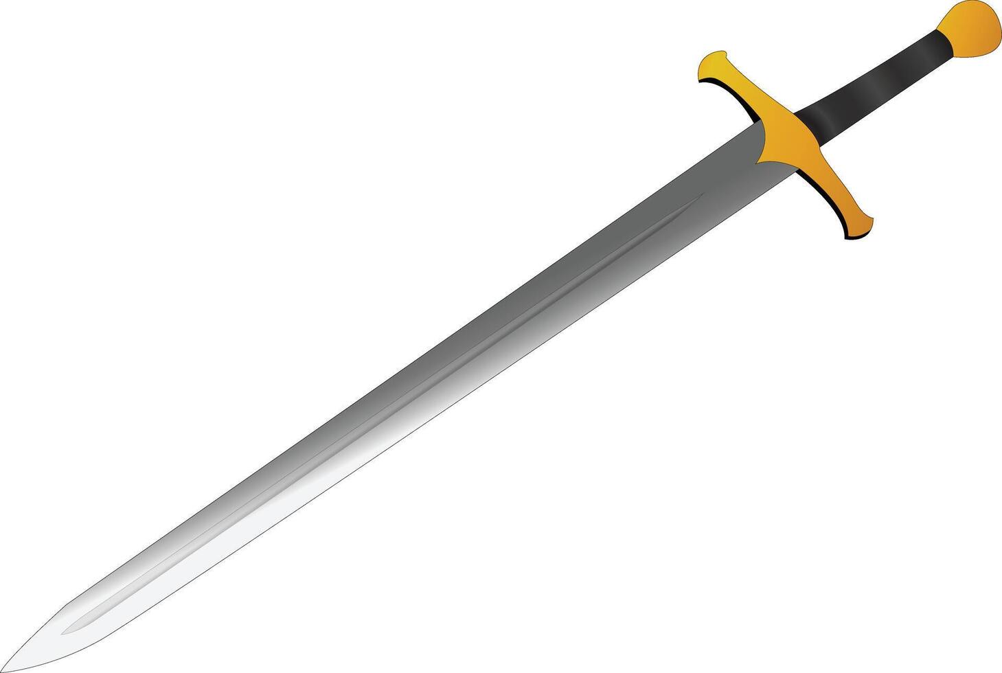 Sword Icon on Transparent Background vector