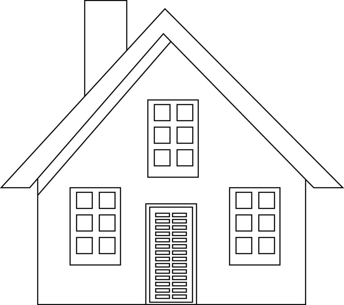 house line art icon vector