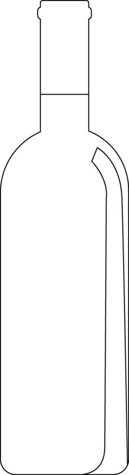 wine bottle line art vector