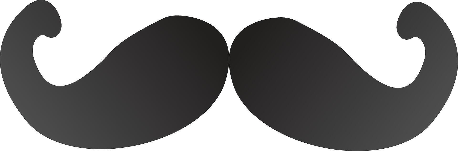 Modern mustache icon vector