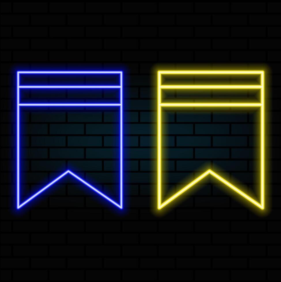 flag neon sign, modern glowing banner design, colorful modern design trend. vector