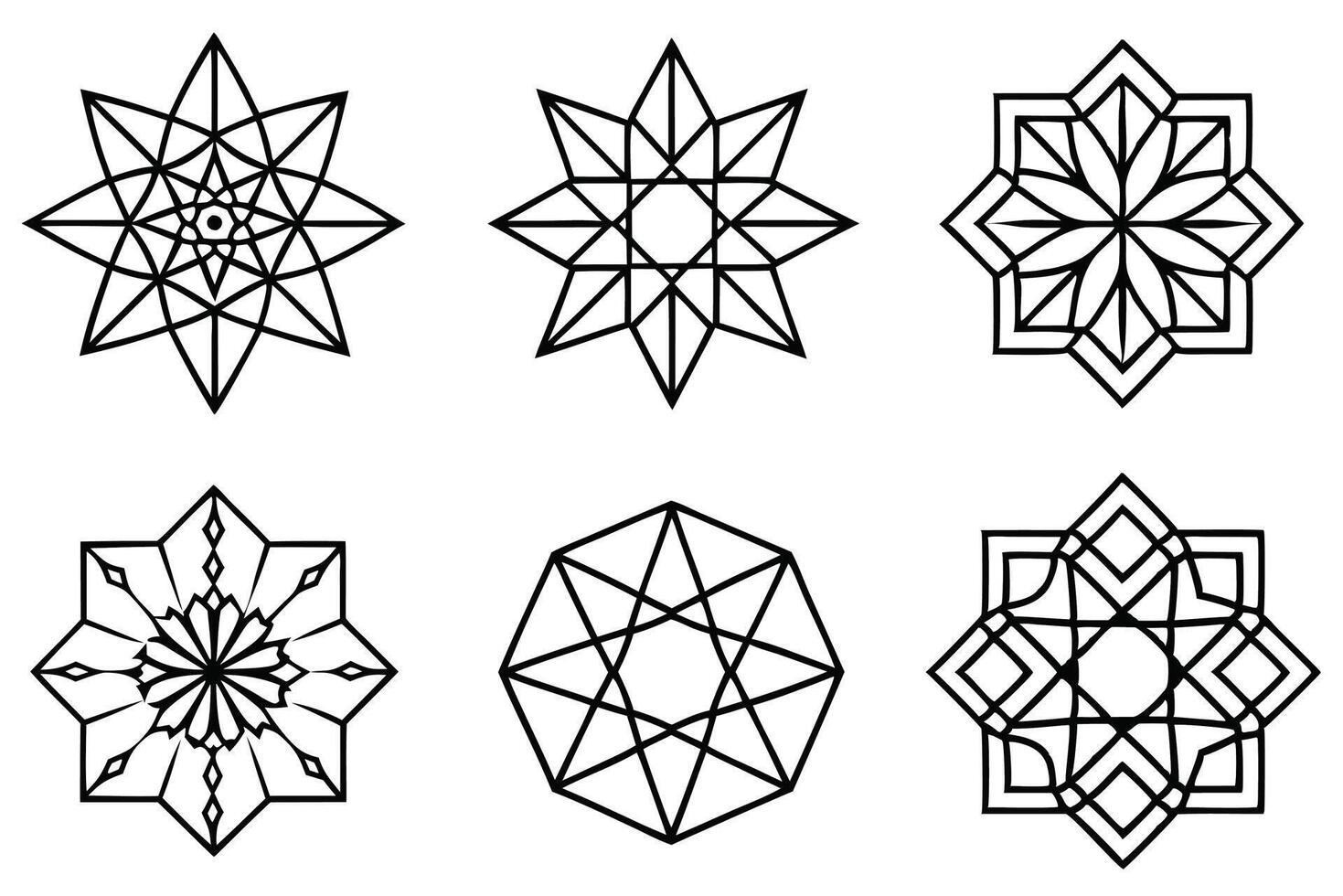 Geometric Line Art Illustration Depicting Dynamic and Fluid Shapes vector