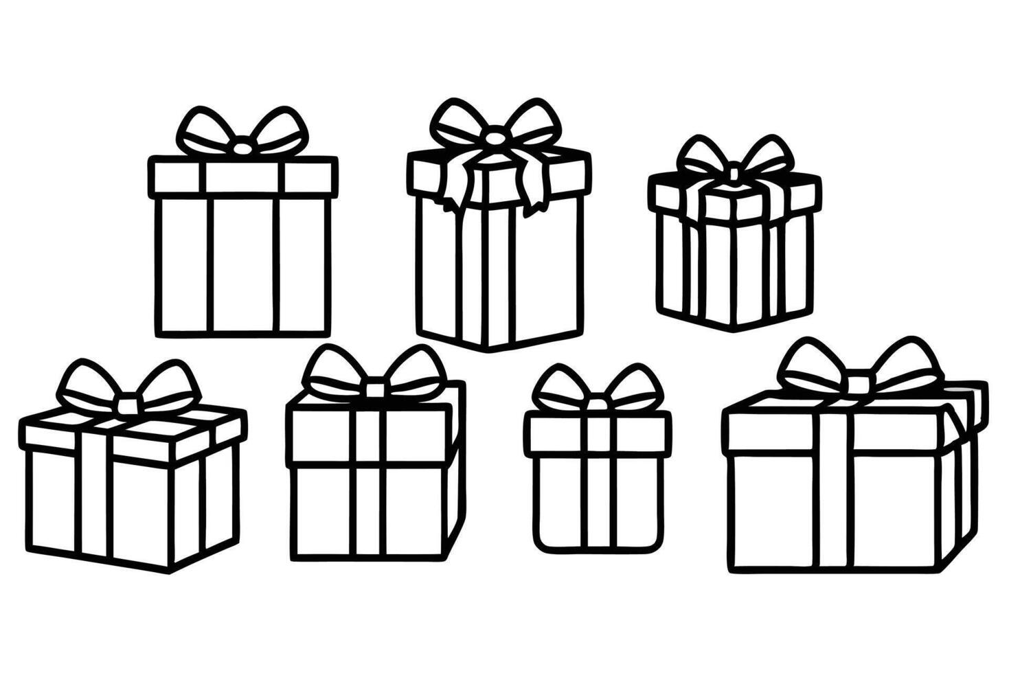 Gift box line art timeless artistic design for any occasion vector