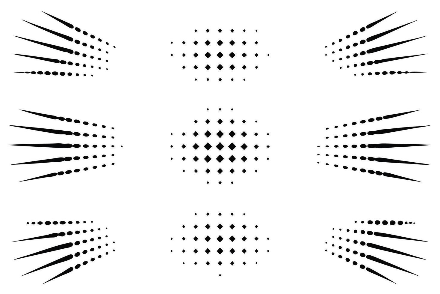 Halftone Dotted Line Art Illustration with Detailed Botanical Elements vector