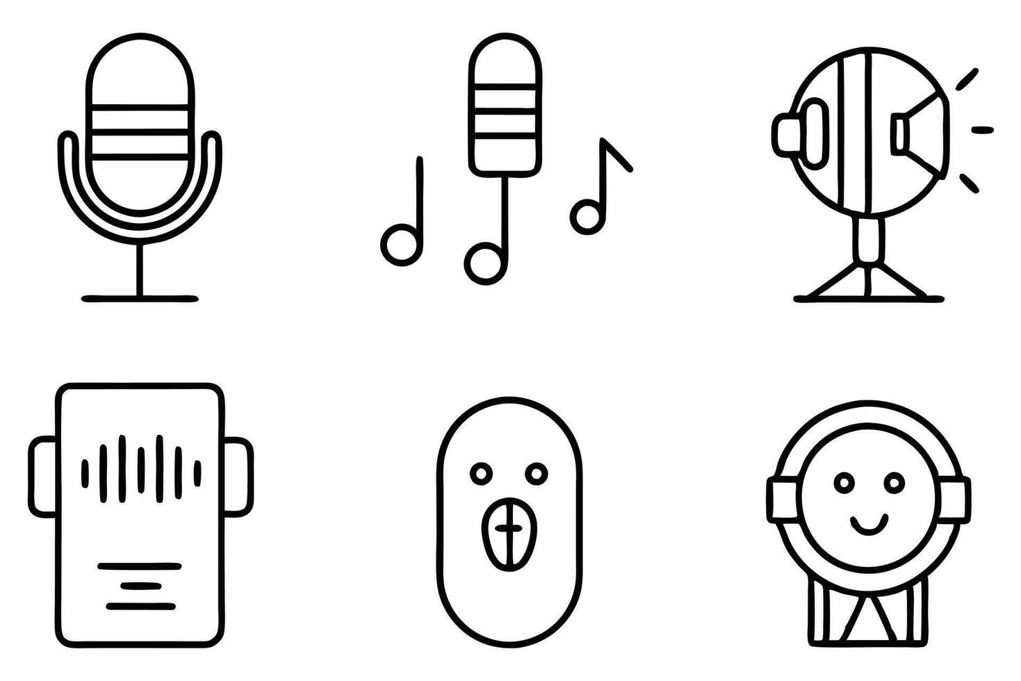 Digital voice line art illustration representing sound in digital form vector