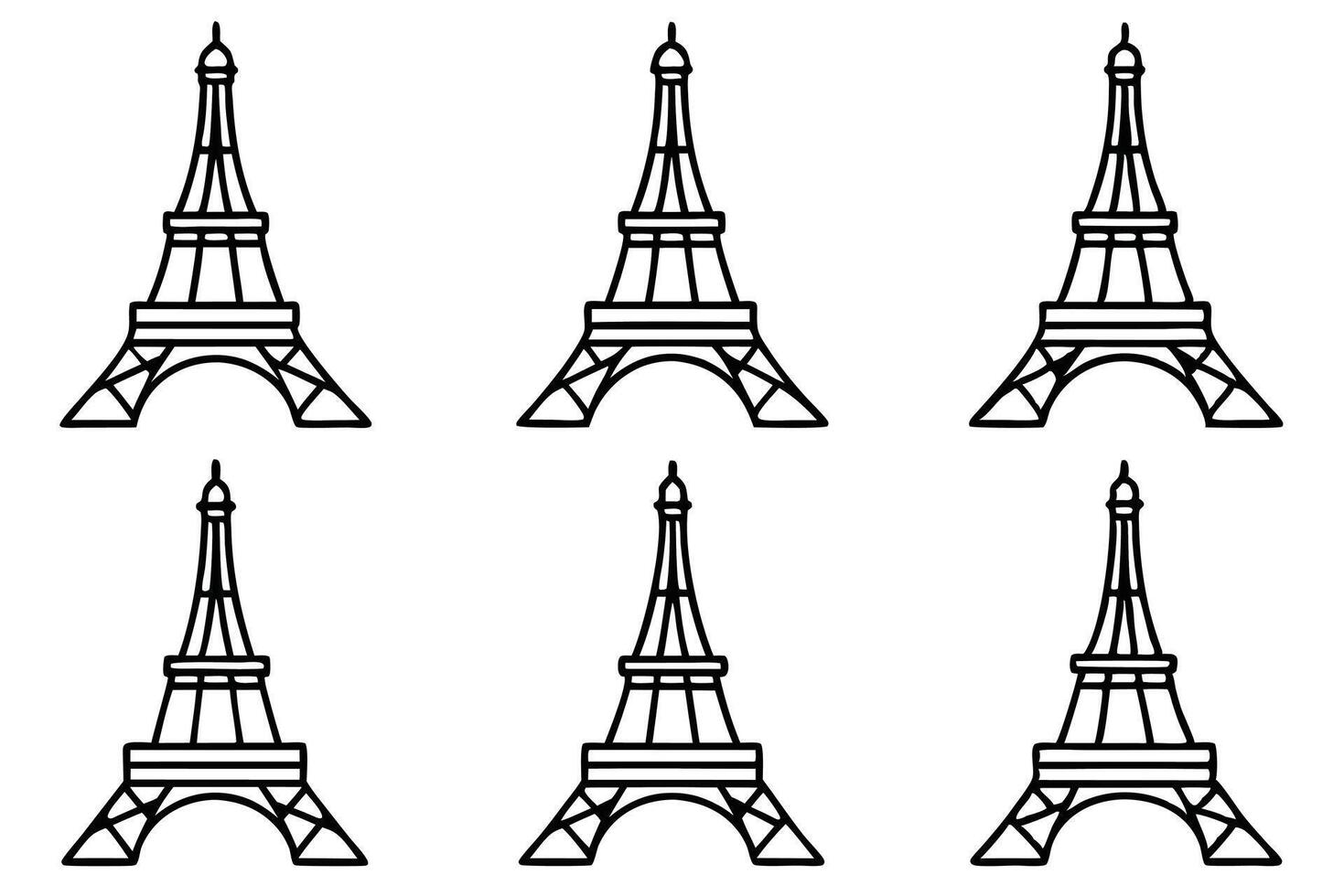 Eiffel Tower Line Art Illustration Timeless Paris Landmark Artistic Rendering vector