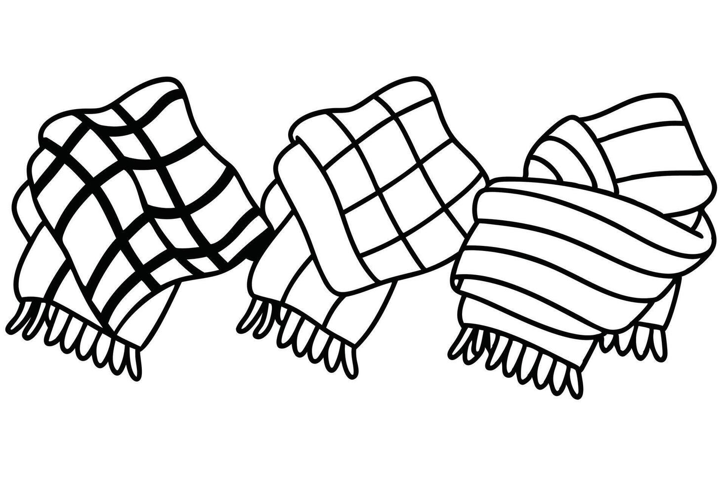 Blanket line art style clean and minimal for artistic interiors vector