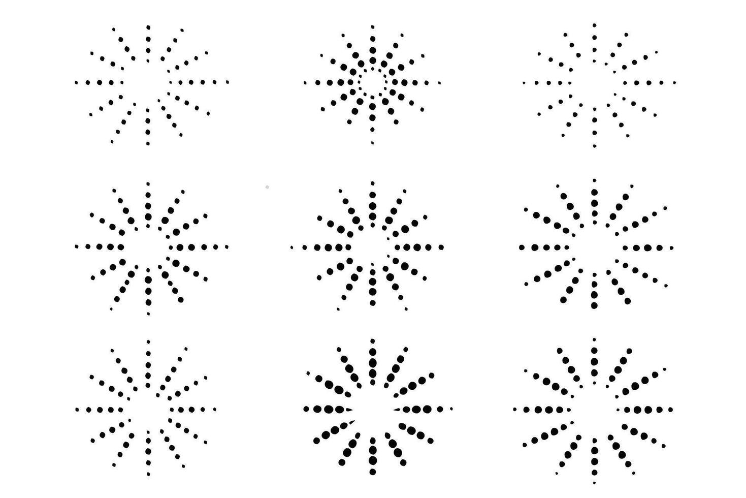 Halftone Dotted Line Art Illustration with Intricate Nature Themes vector