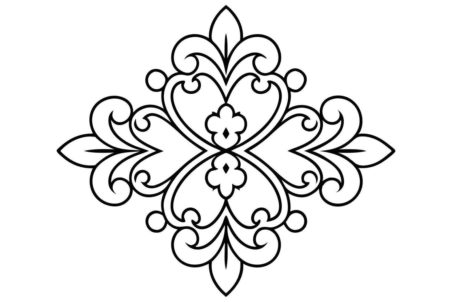 Damask line art charming patterns for a touch of elegance vector