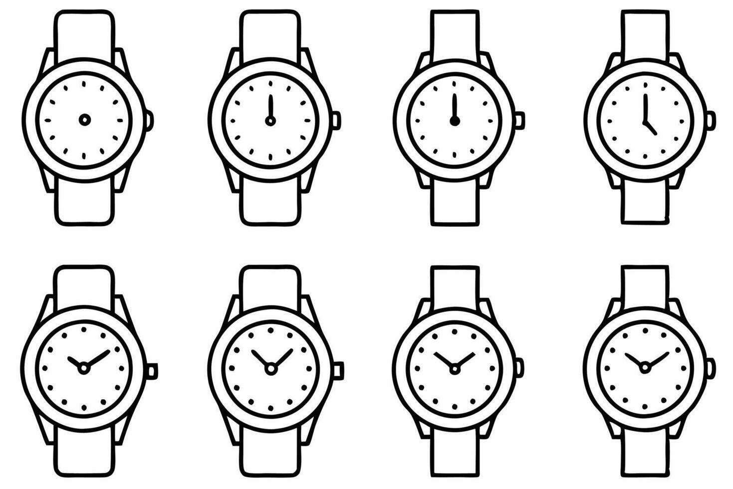 Classic watch line art showcasing minimalistic timeless design principles vector