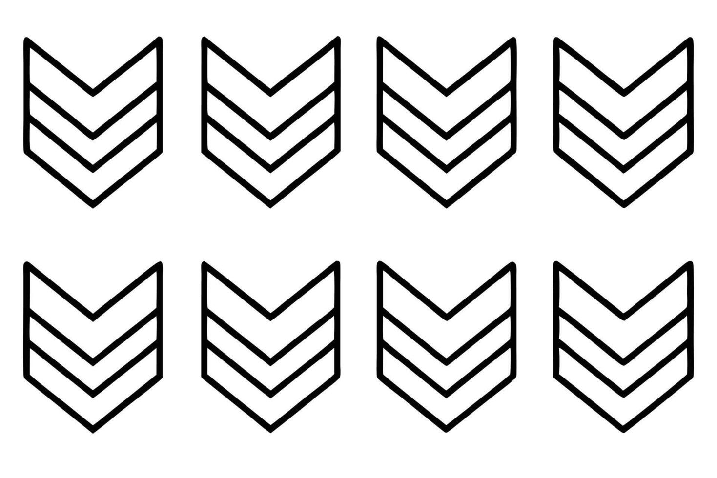 Chevron line art creative illustration with a sharp geometric feel vector