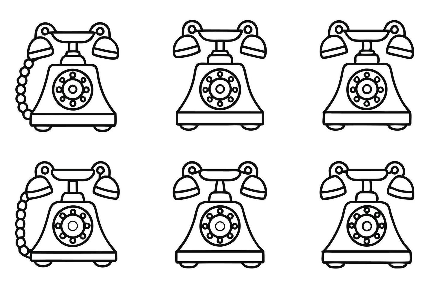 Old telephone line art design capturing vintage charm and style vector