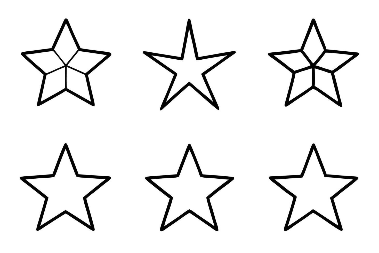 Stars line art featuring intricate celestial themes and designs vector