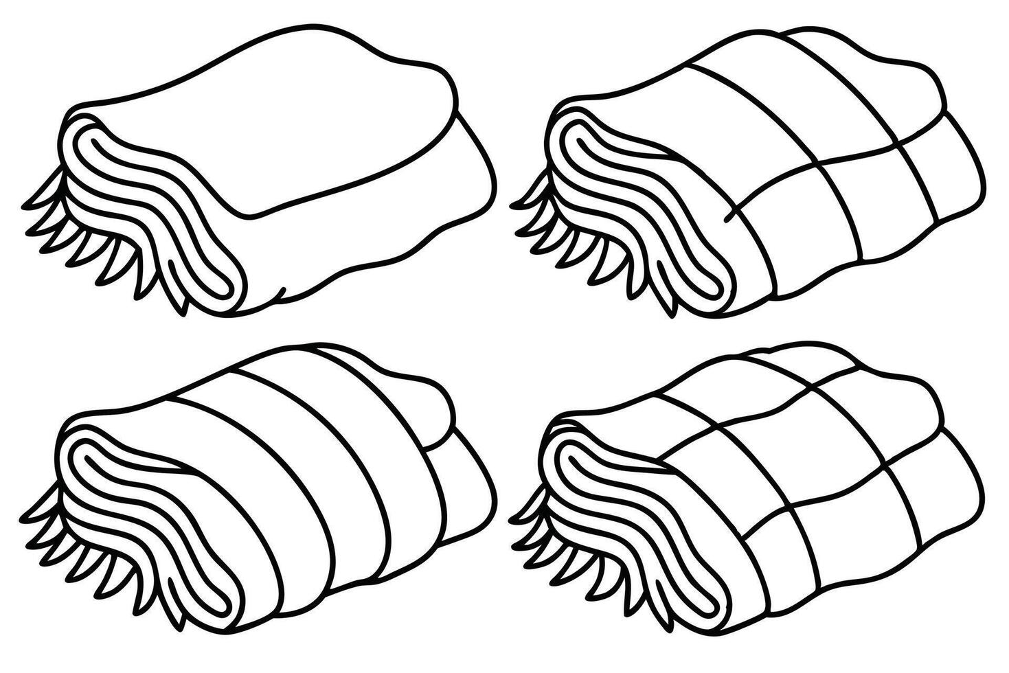 Blanket line art illustrations adding sophistication to modern home aesthetics vector