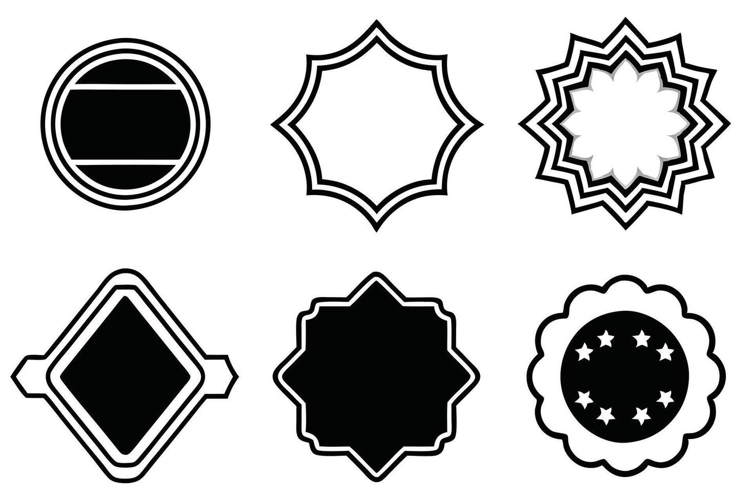 Vintage Label Line Art Vintage Inspired Art for Label Design vector