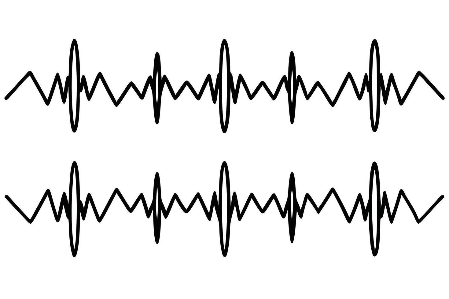 Sound waves line art creating harmonious abstract visual patterns vector
