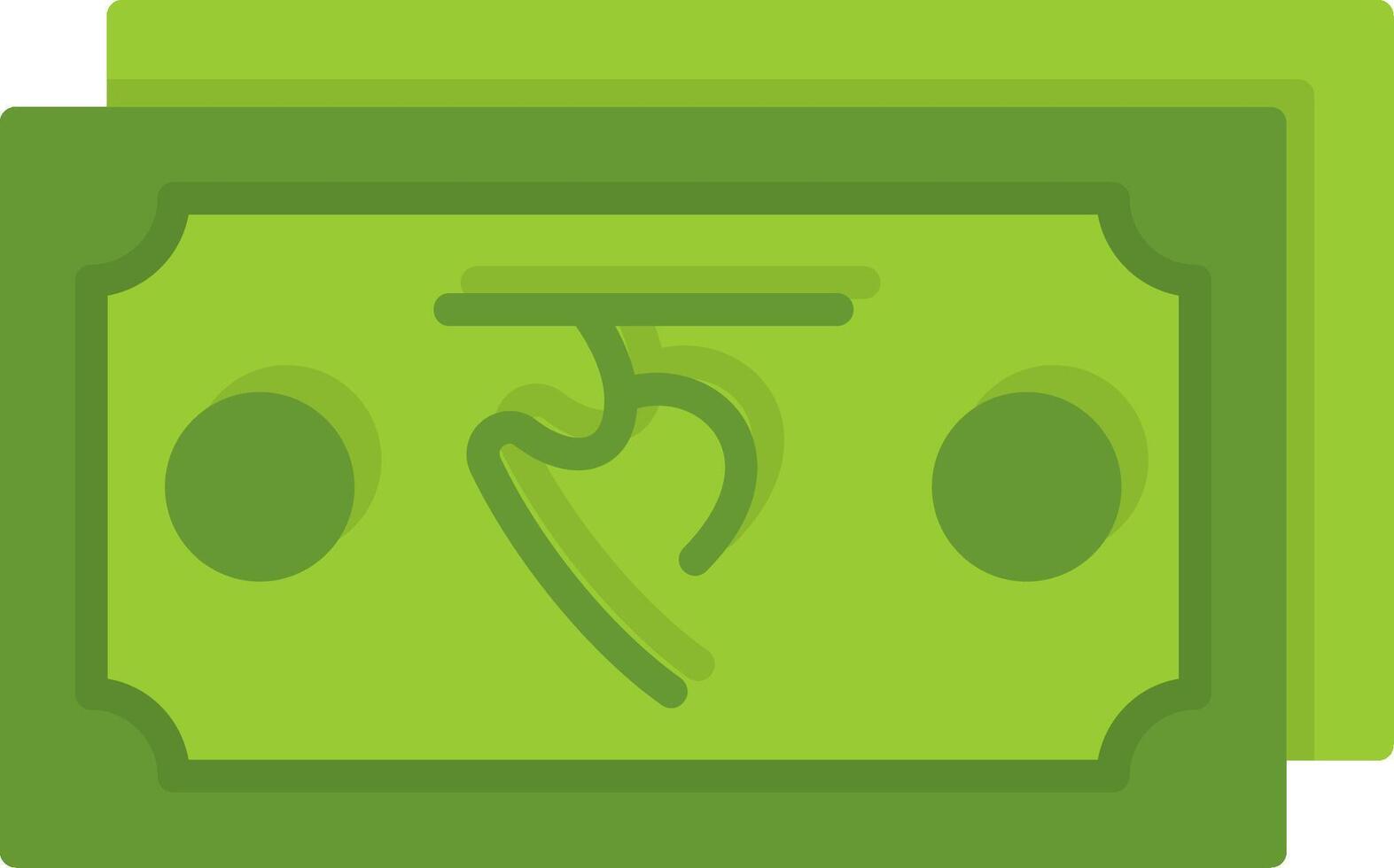 Nepalese Rupee Note Flat Style Icon Design vector