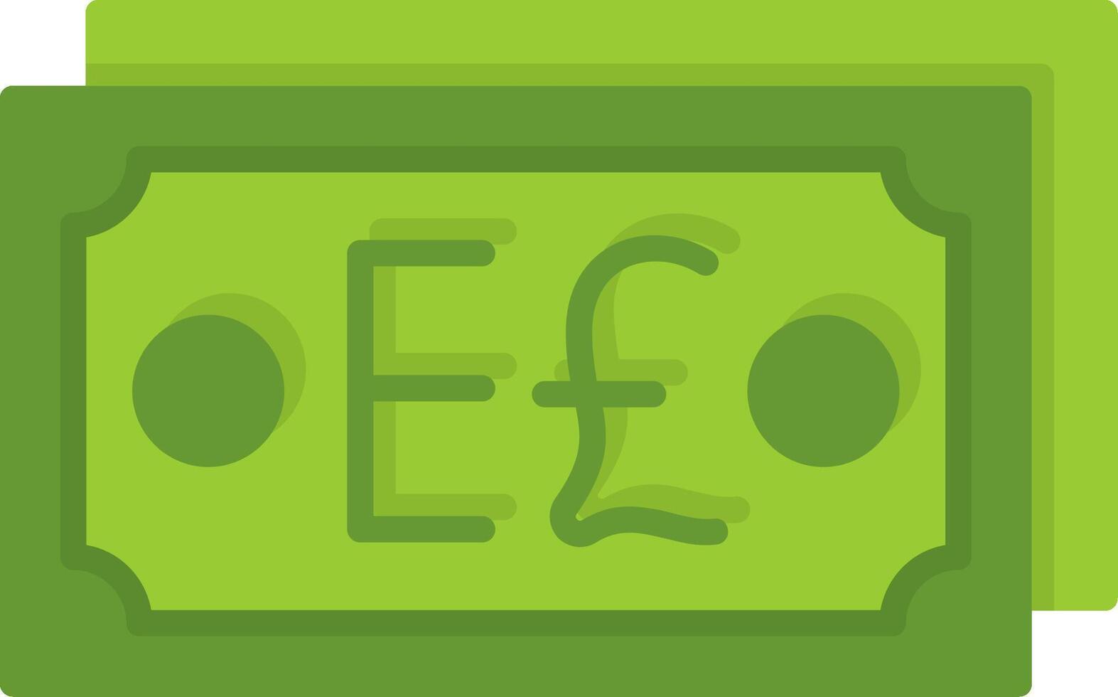Egypt Currency Note Flat Style Icon Design vector