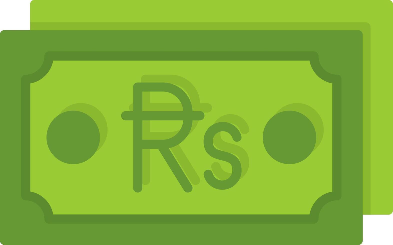 Mauritian Rupee Note Flat Style Icon Design vector