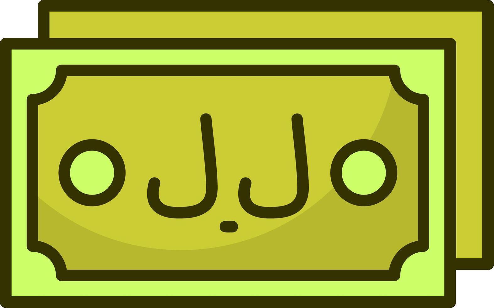 Lebanese Pound Note Filled Style Icon Design vector