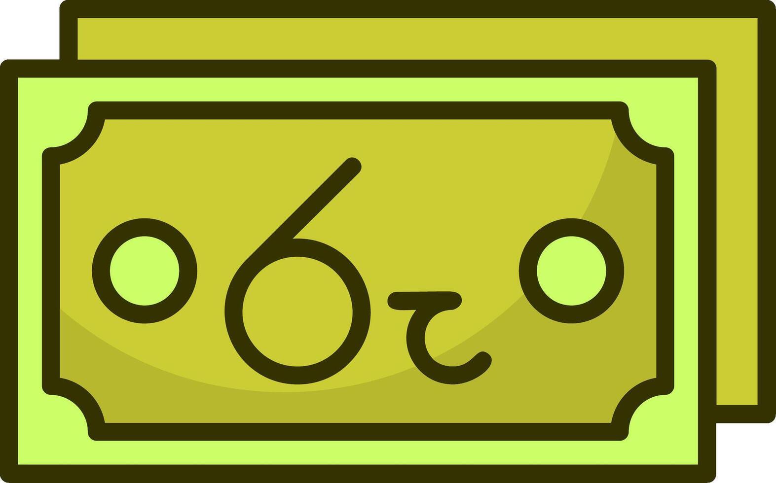 Sri Lankan Rupee Note Filled Style Icon Design vector