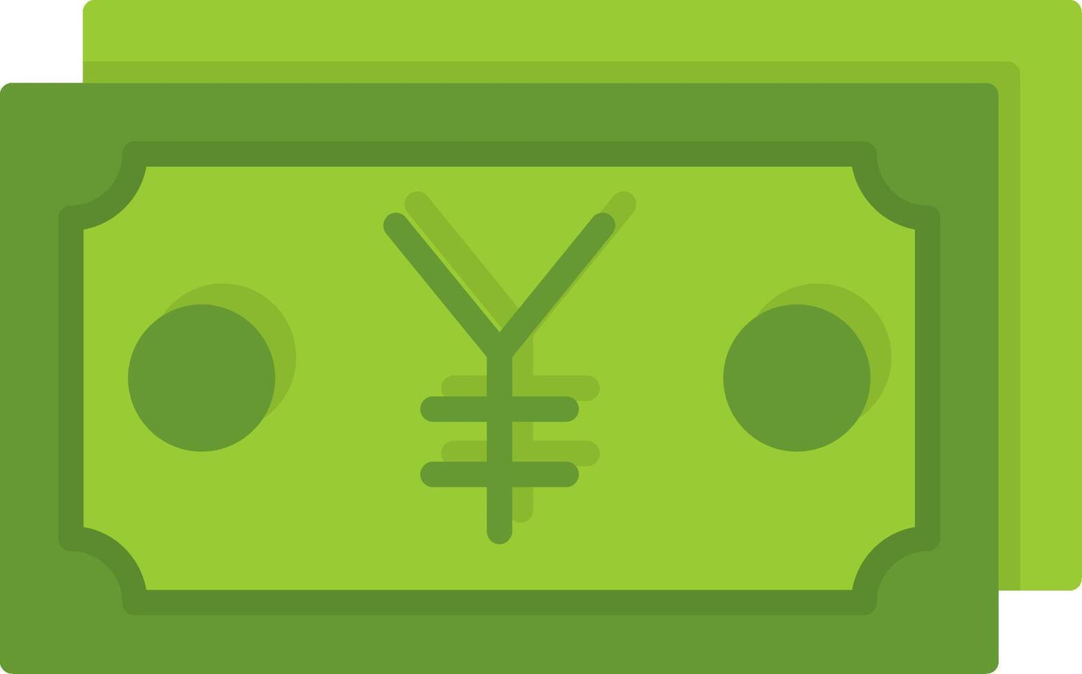 Japanese Yen Note Flat Style Icon Design vector