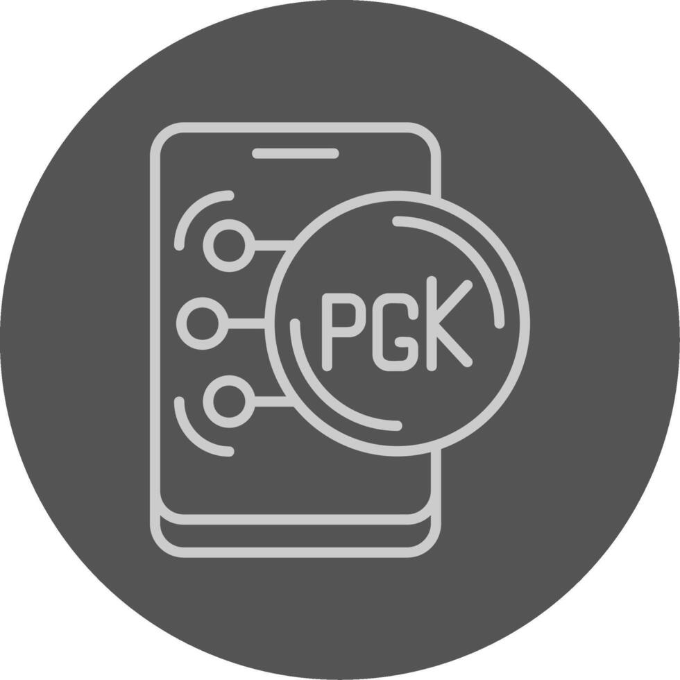 Papua New Guinean Kina Outline Style Icon vector