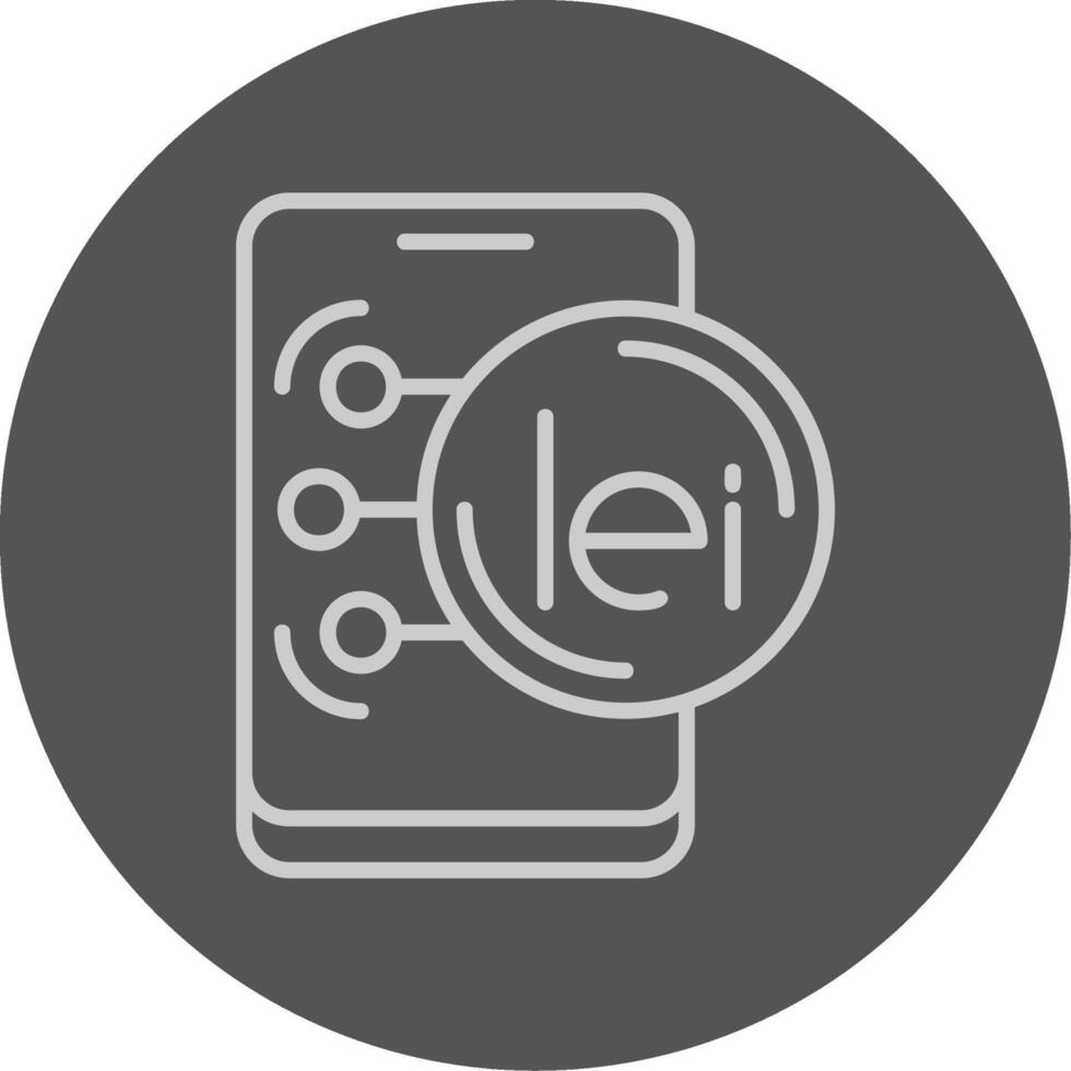 Romanian Leu Outline Style Icon vector