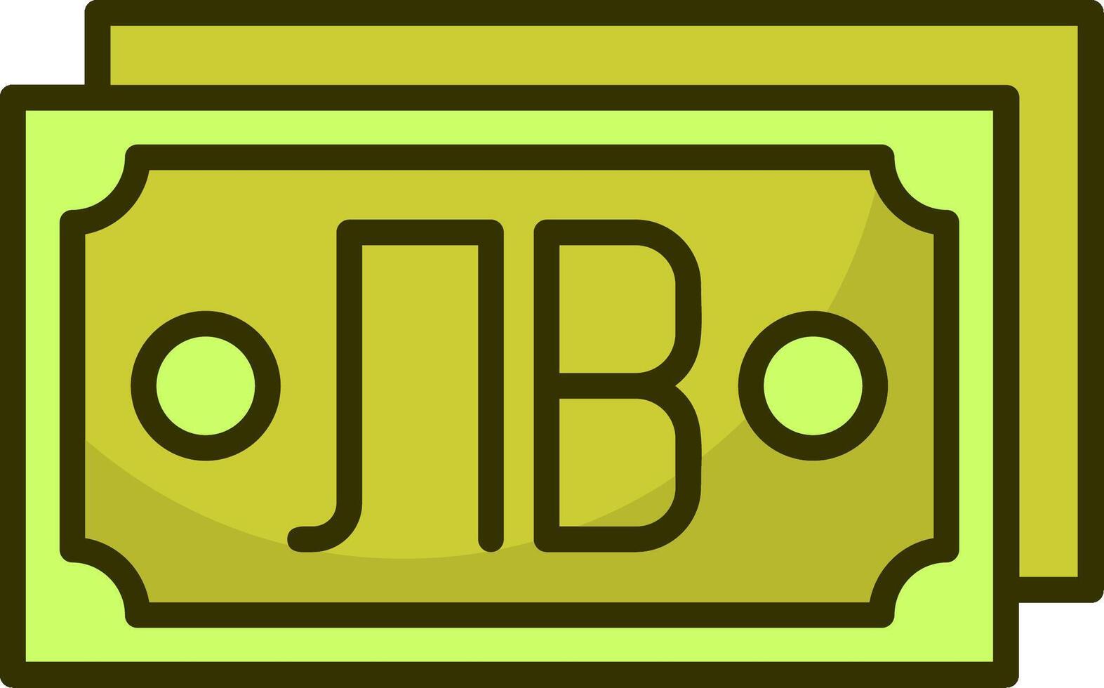 Bulgarian Lev Note Filled Style Icon Design vector