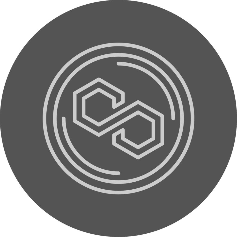 Polygon Outline Style Icon vector