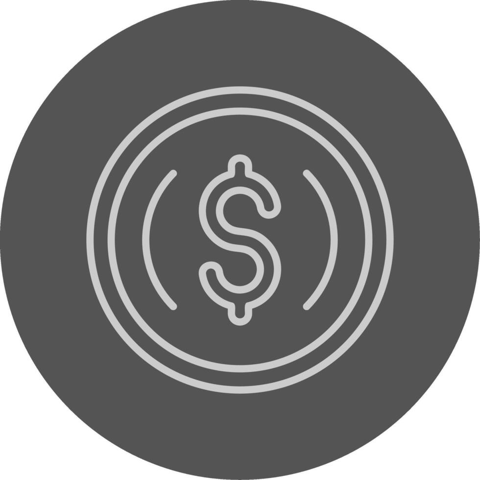 USD Coin Outline Style Icon vector
