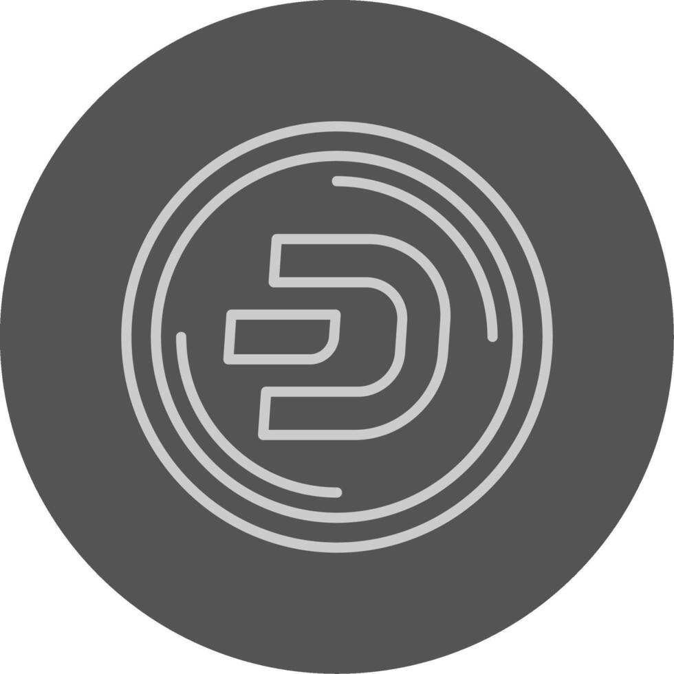 Dash Outline Style Icon vector