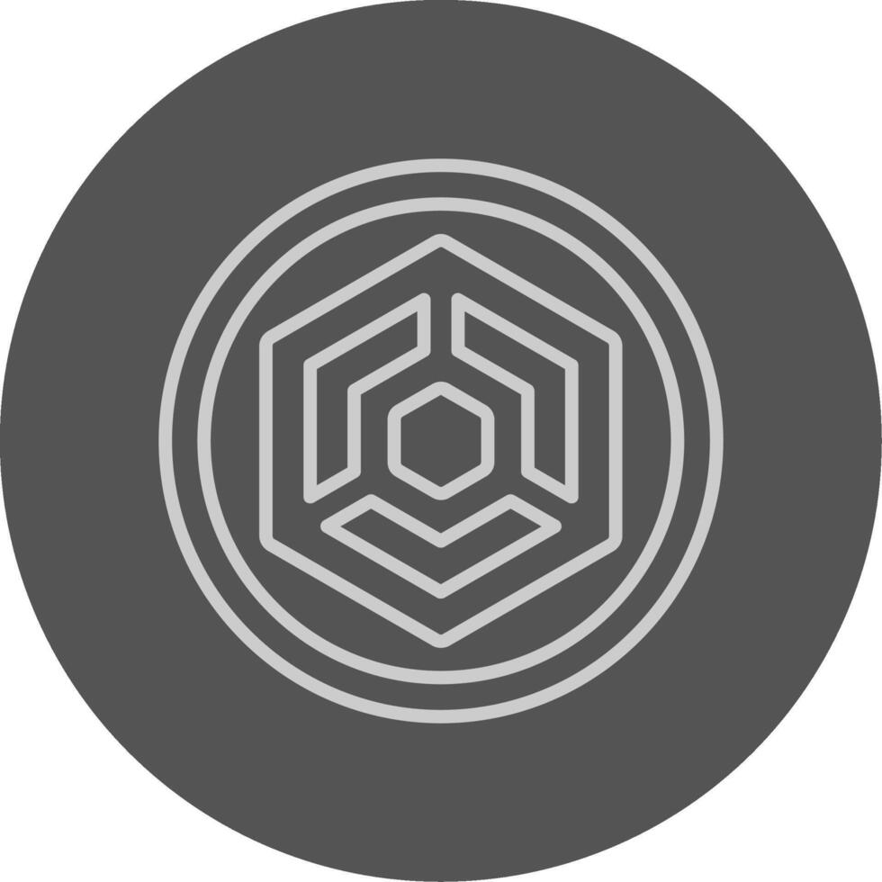 Thetan Arena Coin Outline Style Icon vector
