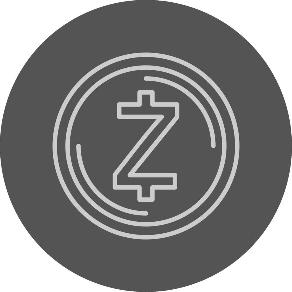 Zcash Outline Style Icon vector